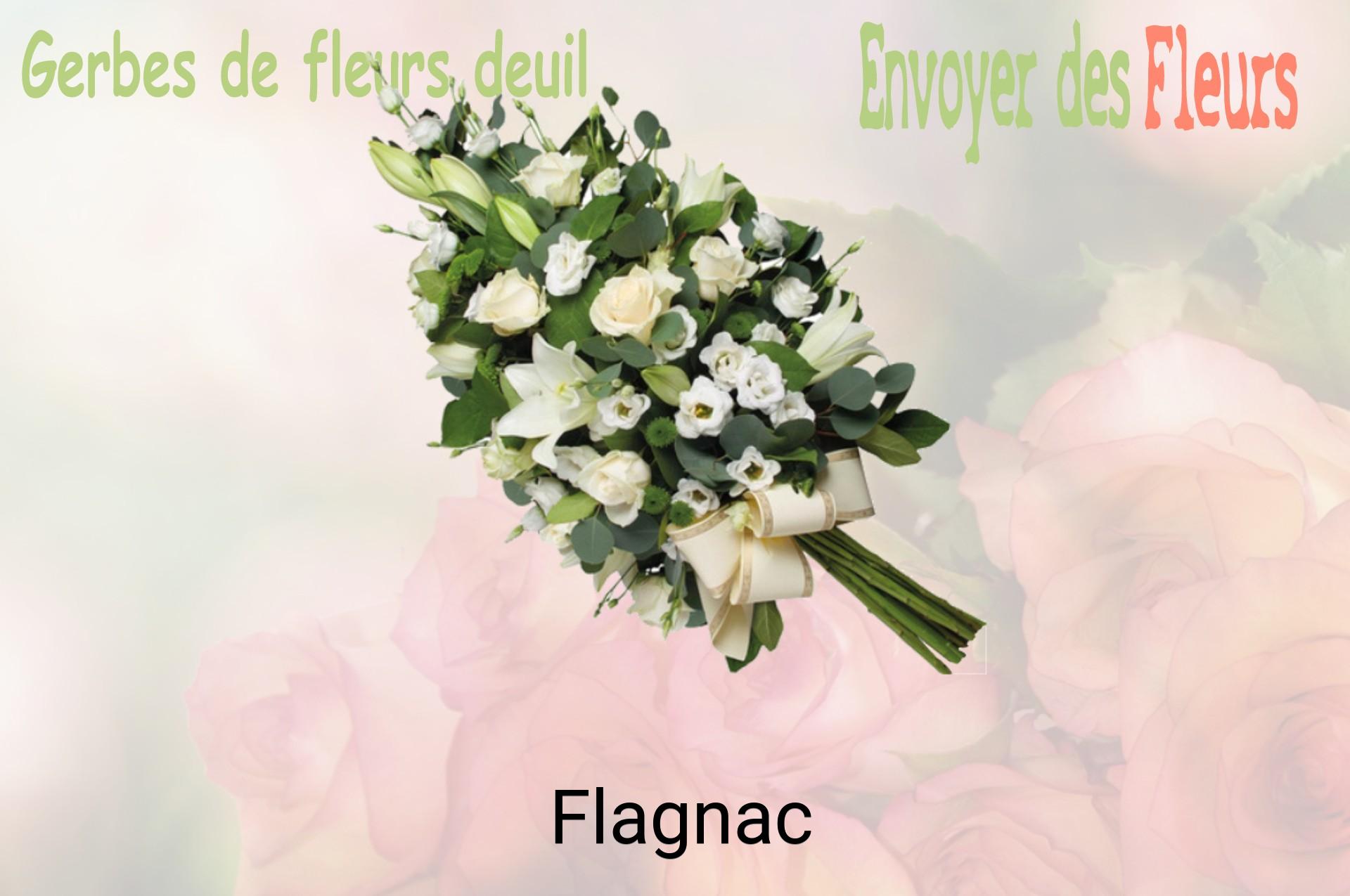 Gerbe de fleurs de deuil livrée à Flagnac